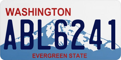 WA license plate ABL6241