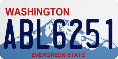 WA license plate ABL6251