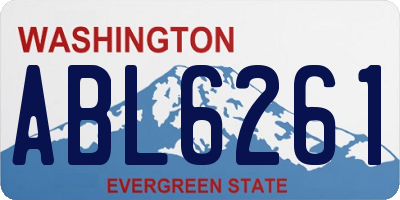 WA license plate ABL6261