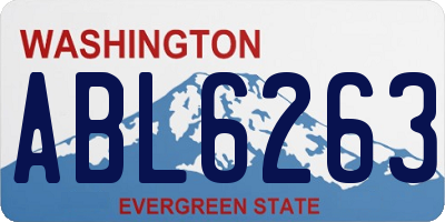 WA license plate ABL6263