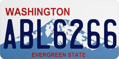 WA license plate ABL6266