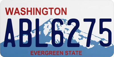 WA license plate ABL6275