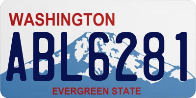 WA license plate ABL6281