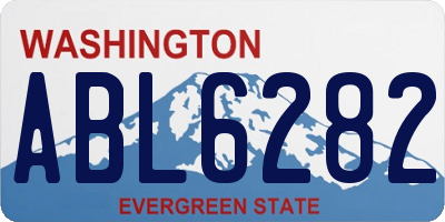 WA license plate ABL6282
