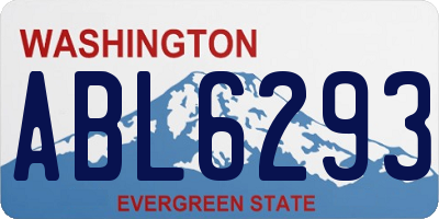 WA license plate ABL6293