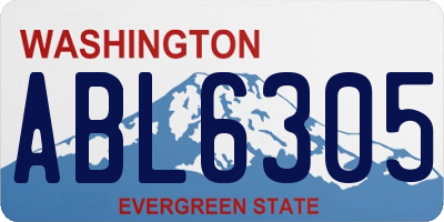 WA license plate ABL6305