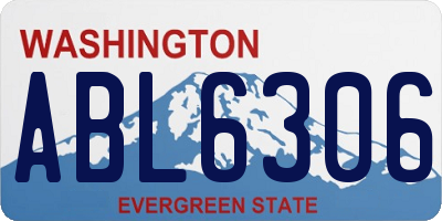 WA license plate ABL6306