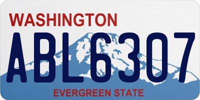 WA license plate ABL6307