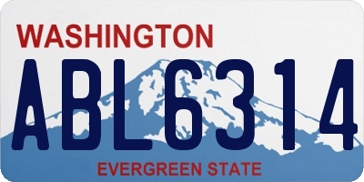 WA license plate ABL6314
