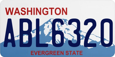 WA license plate ABL6320