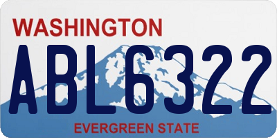 WA license plate ABL6322
