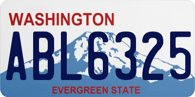 WA license plate ABL6325