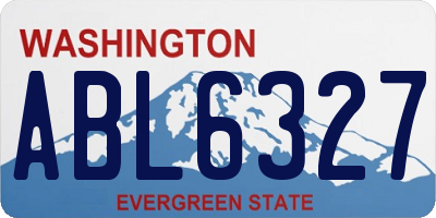 WA license plate ABL6327