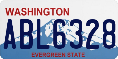 WA license plate ABL6328