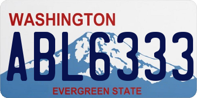 WA license plate ABL6333