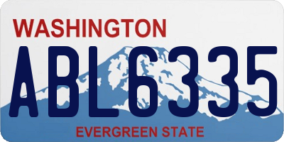 WA license plate ABL6335