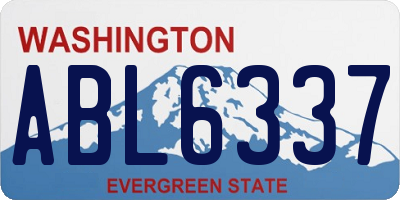 WA license plate ABL6337
