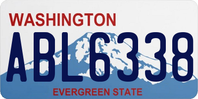 WA license plate ABL6338