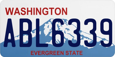 WA license plate ABL6339