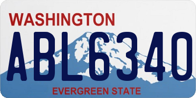 WA license plate ABL6340