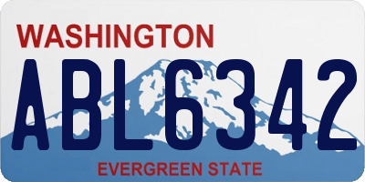 WA license plate ABL6342