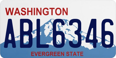 WA license plate ABL6346