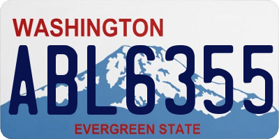 WA license plate ABL6355