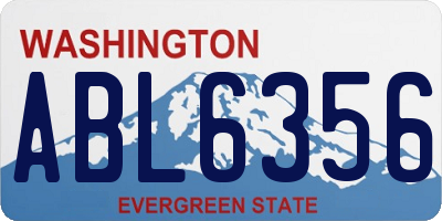 WA license plate ABL6356