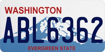 WA license plate ABL6362