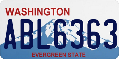 WA license plate ABL6363