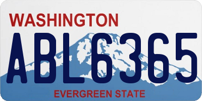 WA license plate ABL6365