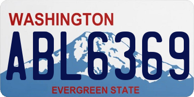 WA license plate ABL6369
