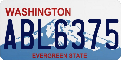 WA license plate ABL6375