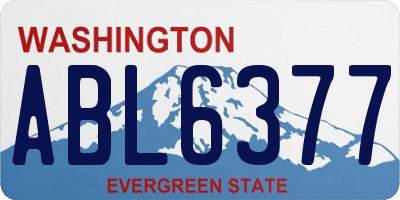 WA license plate ABL6377