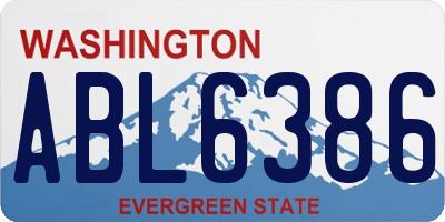 WA license plate ABL6386