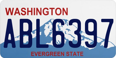 WA license plate ABL6397
