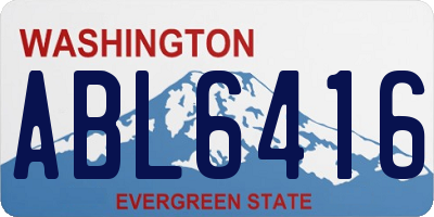 WA license plate ABL6416