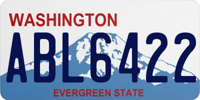 WA license plate ABL6422
