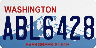 WA license plate ABL6428