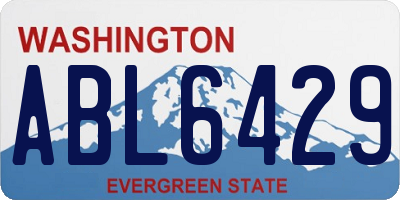 WA license plate ABL6429
