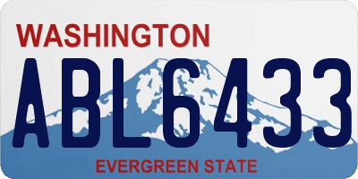 WA license plate ABL6433