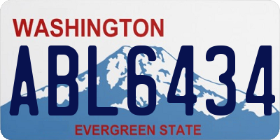 WA license plate ABL6434