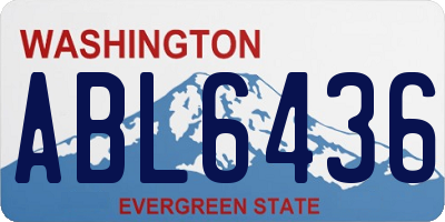 WA license plate ABL6436