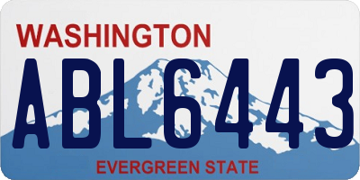 WA license plate ABL6443
