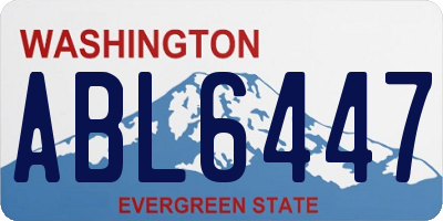 WA license plate ABL6447