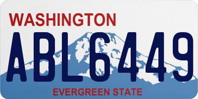 WA license plate ABL6449