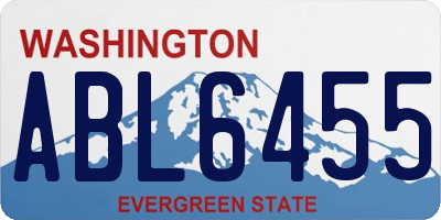 WA license plate ABL6455