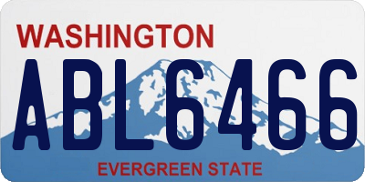 WA license plate ABL6466