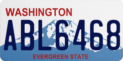 WA license plate ABL6468