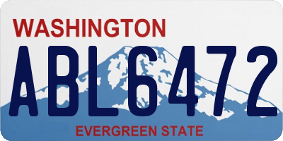 WA license plate ABL6472